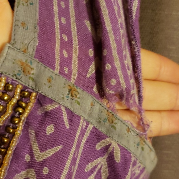 Free People Purple Tank Top With A Open Back - Picture 2 of 7